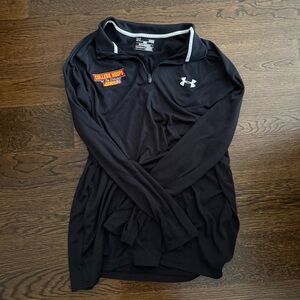 Under Armour Black Quarter Zip Size Large with HeatGear College Hoops